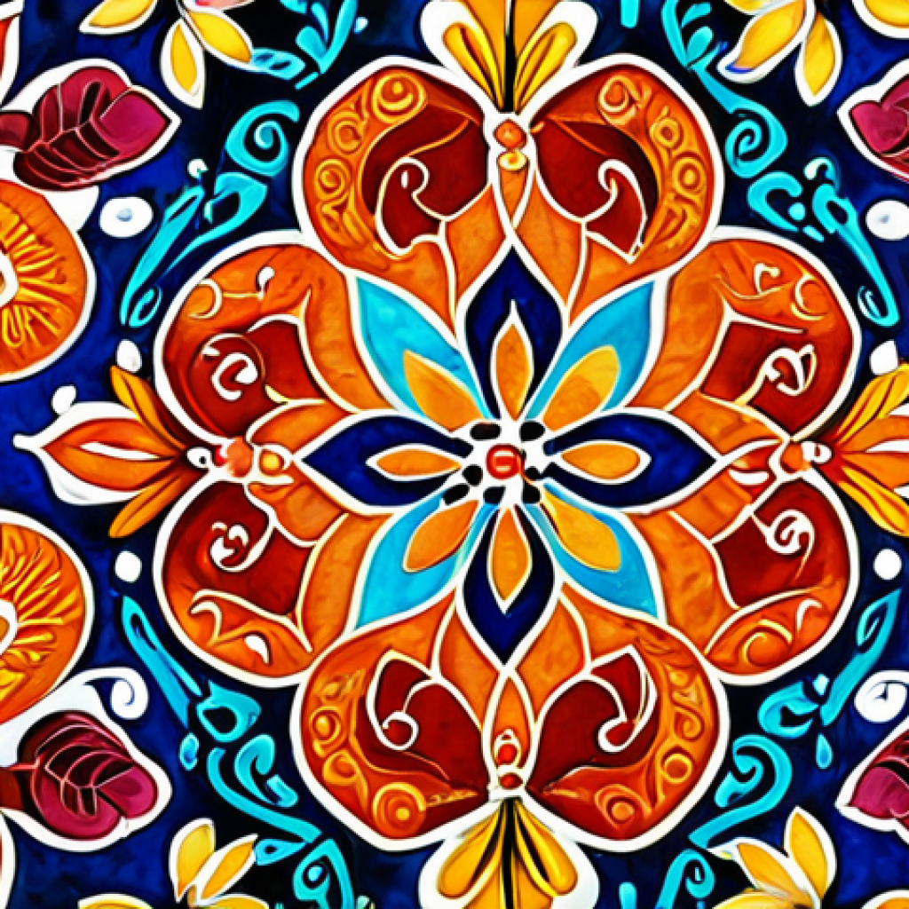 **

Prompt: "Digital batik art, intricate patterns, vibrant colors, created using software, showcasing modern adaptation of traditional Malaysian art, studio setting."

**